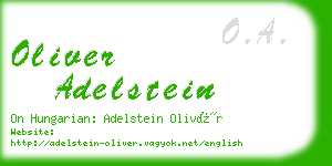 oliver adelstein business card
